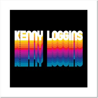 Retro Kenny Proud Personalized Loggins Name Gift Retro Rainbow Style Posters and Art